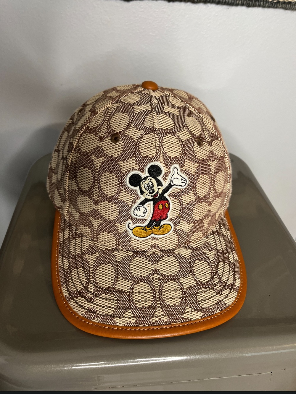 Disney X Coach Signature Baseball Hat w/ Mickey Mouse